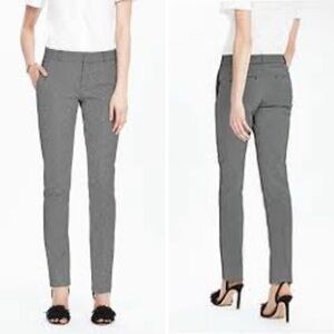 Banana Republic Ryan Fit Dot Slim Straight Wool Gray Tweed Trouser Pants